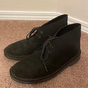 CLARKS | Leather Black Ankle Boots